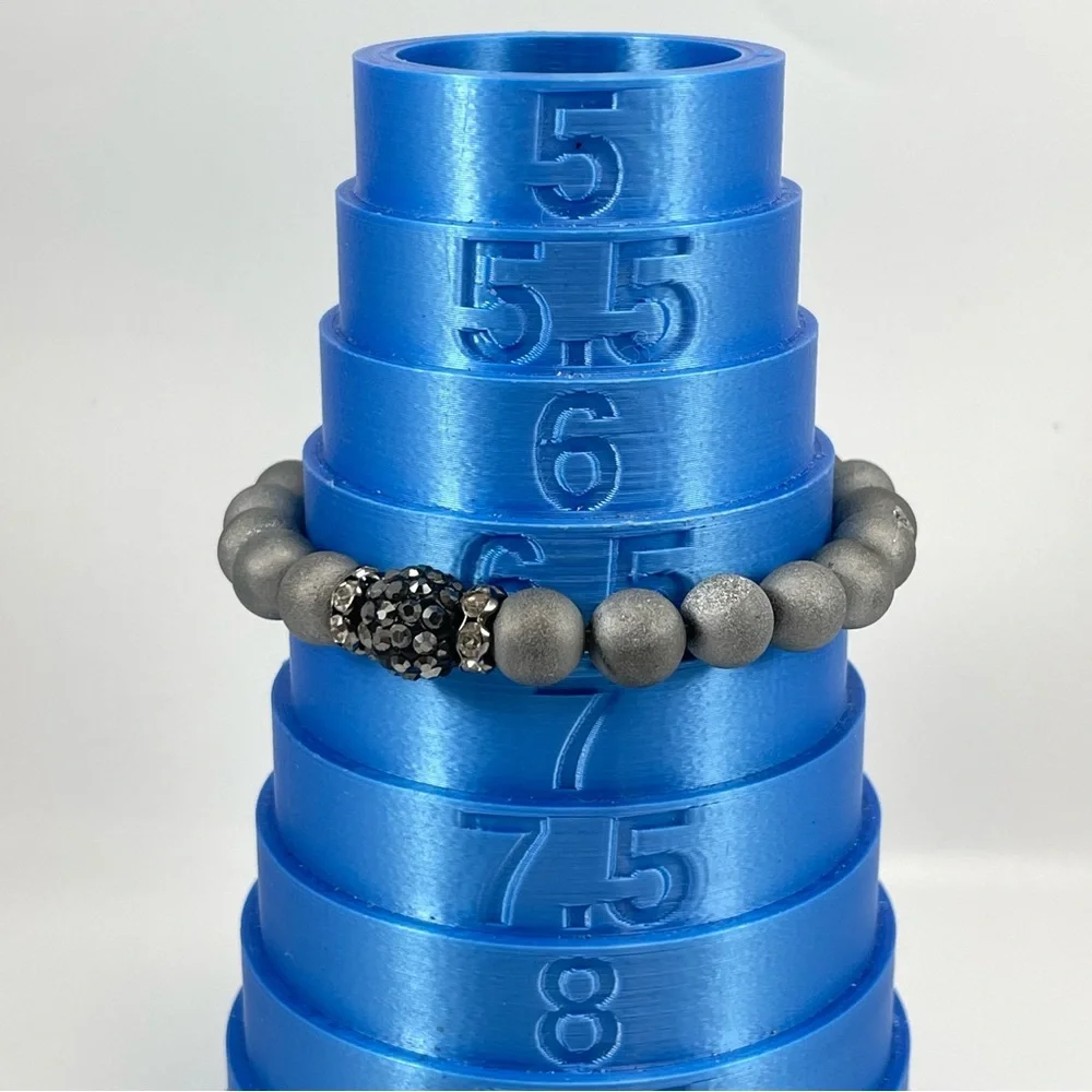 Jewel Up By Jessica Silver Druzy Agate Pave Bracelet Beaded Stretch Statement